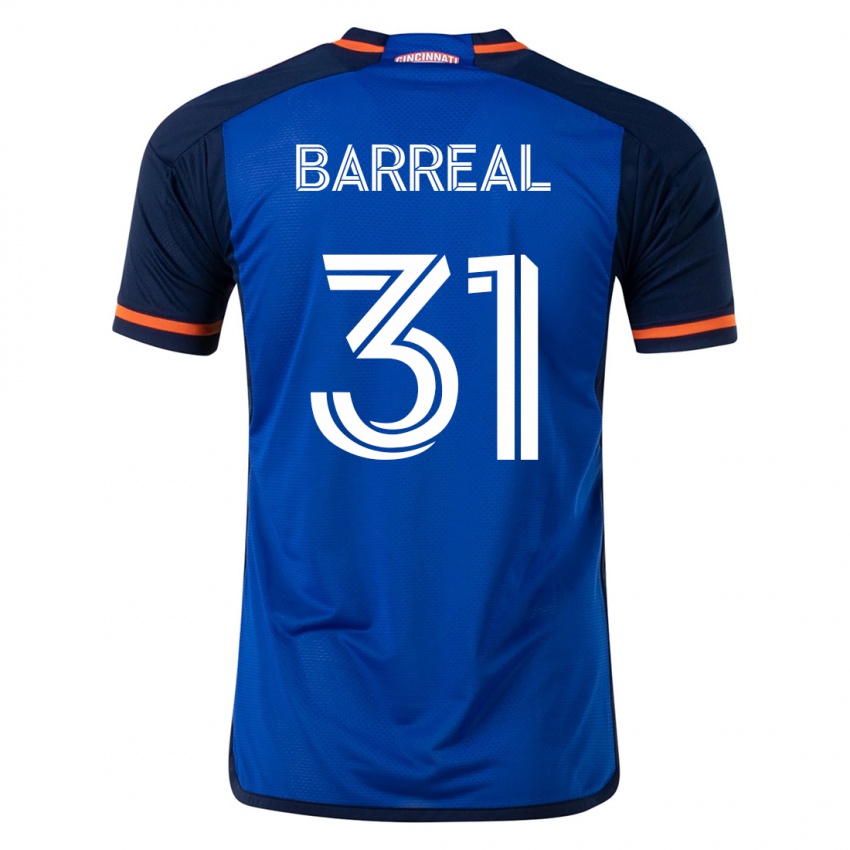 Kvinder Álvaro Barreal #31 Blå Hjemmebane Spillertrøjer 2023/24 Trøje T-Shirt