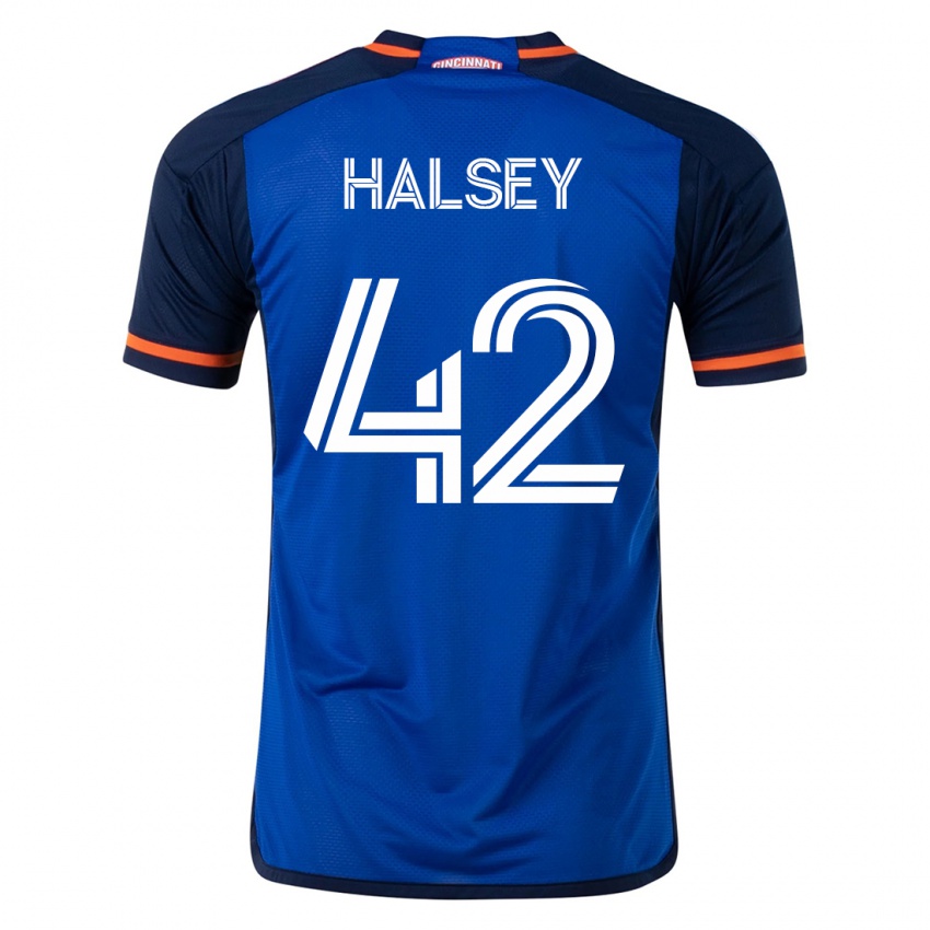 Kvinder Bret Halsey #42 Blå Hjemmebane Spillertrøjer 2023/24 Trøje T-Shirt