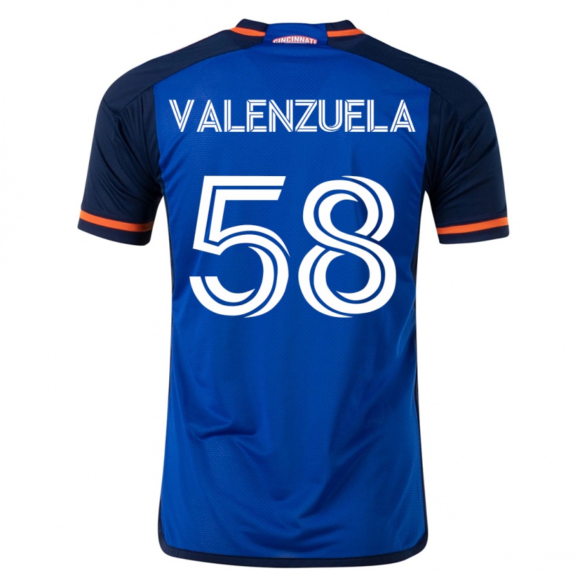 Kvinder Gerardo Valenzuela #58 Blå Hjemmebane Spillertrøjer 2023/24 Trøje T-Shirt