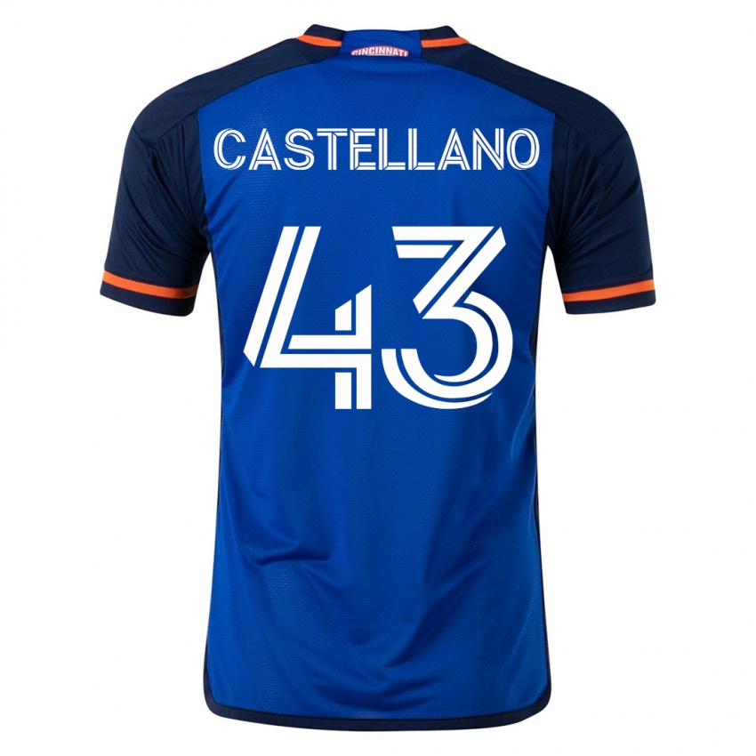 Kvinder Jesús Castellano #43 Blå Hjemmebane Spillertrøjer 2023/24 Trøje T-Shirt