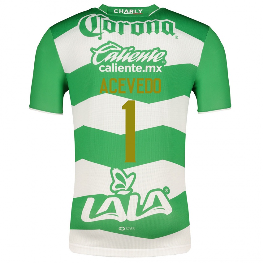 Kvinder Carlos Acevedo #1 Grøn Hjemmebane Spillertrøjer 2023/24 Trøje T-Shirt