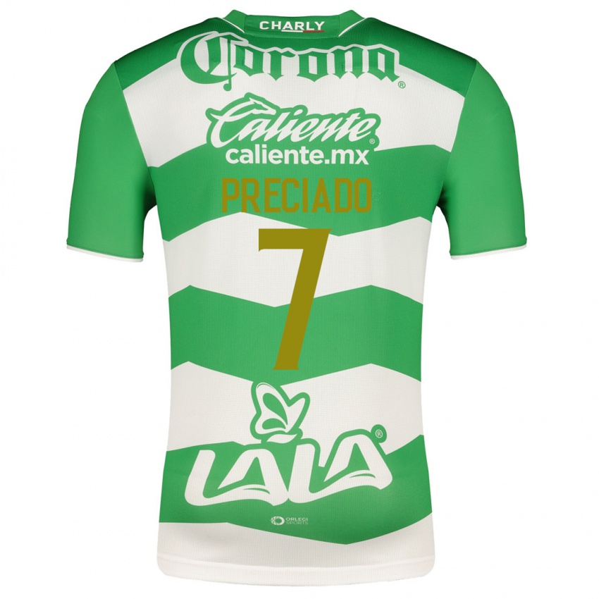 Kvinder Harold Preciado #7 Grøn Hjemmebane Spillertrøjer 2023/24 Trøje T-Shirt