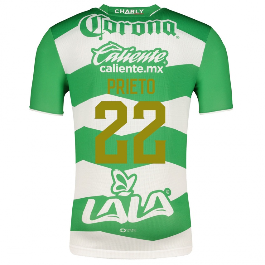 Kvinder Ronaldo Prieto #22 Grøn Hjemmebane Spillertrøjer 2023/24 Trøje T-Shirt
