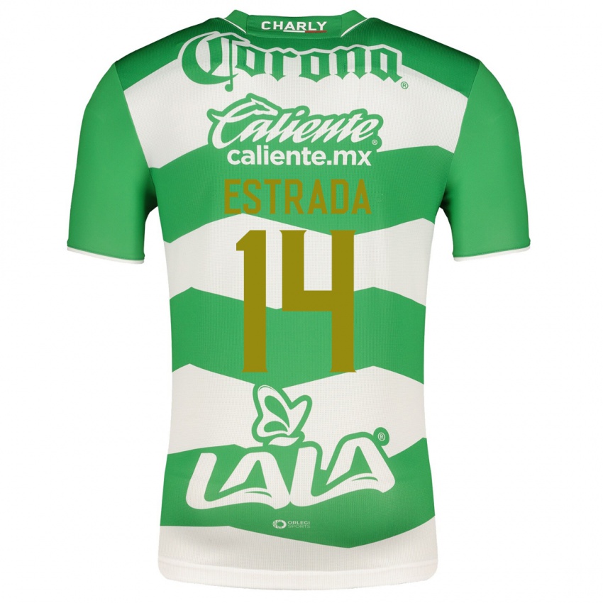 Kvinder Katia Estrada #14 Grøn Hjemmebane Spillertrøjer 2023/24 Trøje T-Shirt