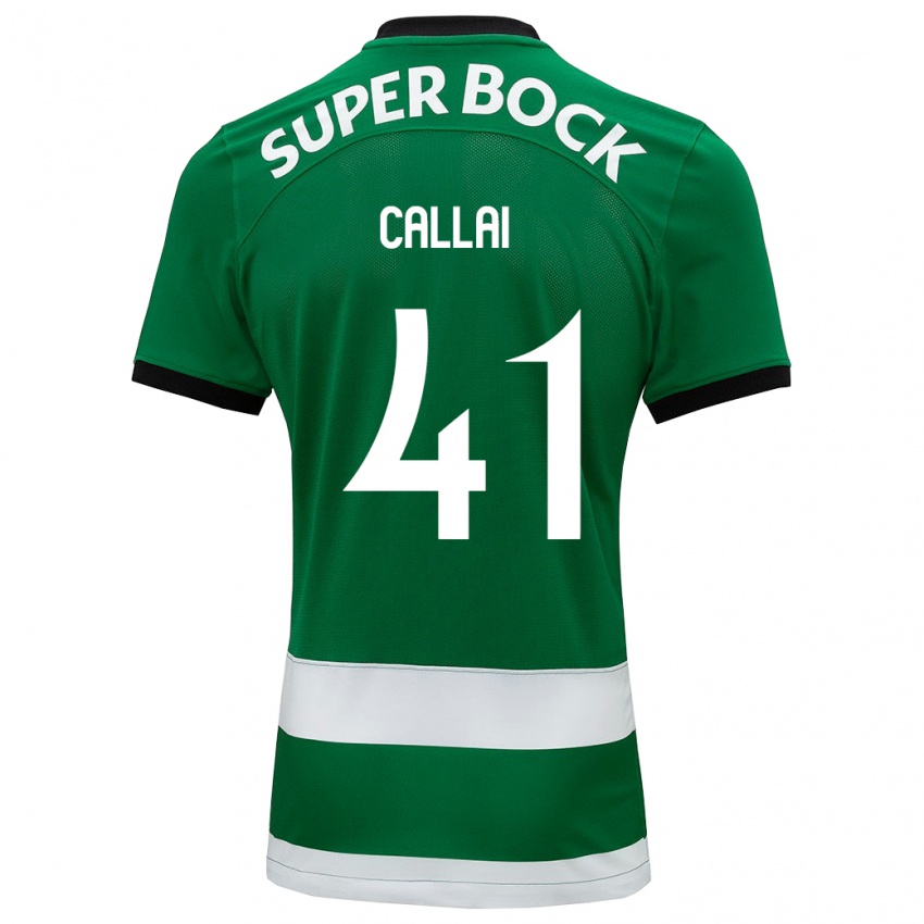 Kvinder Diego Callai #41 Grøn Hjemmebane Spillertrøjer 2023/24 Trøje T-Shirt