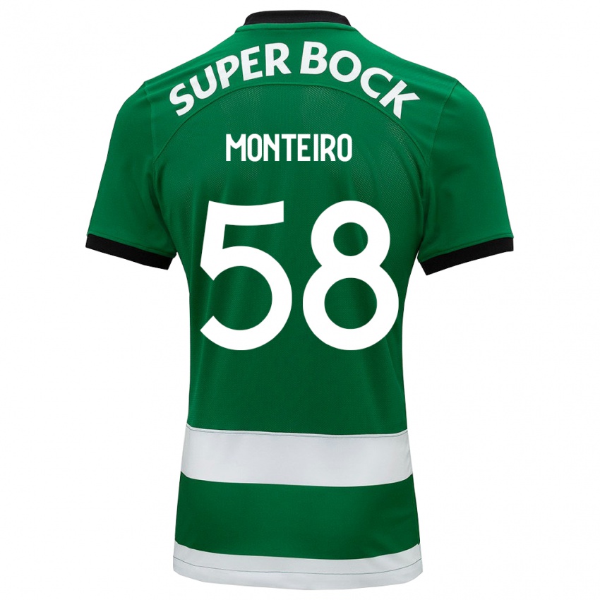 Kvinder David Monteiro #58 Grøn Hjemmebane Spillertrøjer 2023/24 Trøje T-Shirt