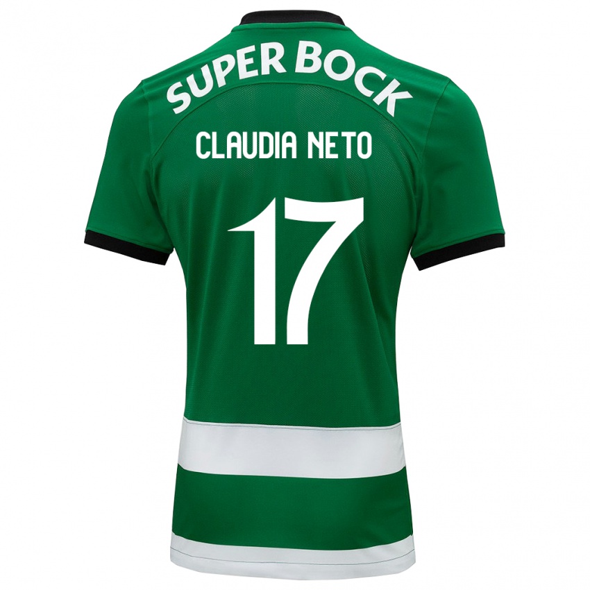 Kvinder Cláudia Teresa Pires Neto #17 Grøn Hjemmebane Spillertrøjer 2023/24 Trøje T-Shirt