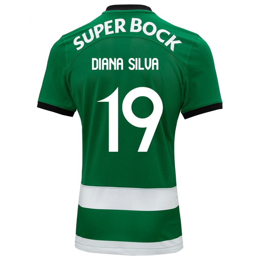 Kvinder Diana Micaela Abreu De Sousa E Silva #19 Grøn Hjemmebane Spillertrøjer 2023/24 Trøje T-Shirt