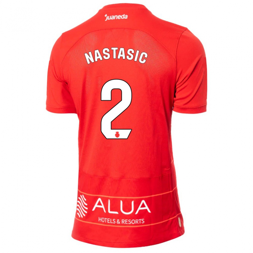 Kvinder Matija Nastasic #2 Rød Hjemmebane Spillertrøjer 2023/24 Trøje T-Shirt