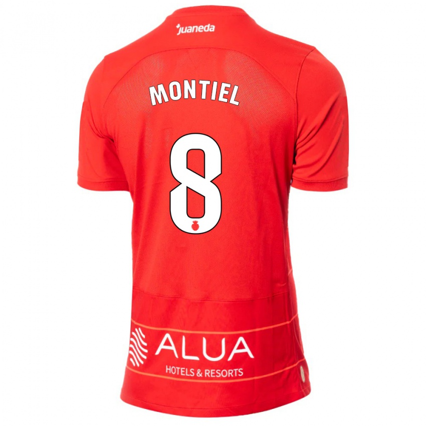 Kvinder Luis Montiel #8 Rød Hjemmebane Spillertrøjer 2023/24 Trøje T-Shirt