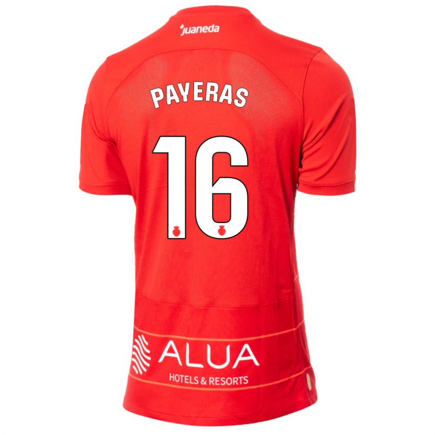 Kvinder Martí Payeras #16 Rød Hjemmebane Spillertrøjer 2023/24 Trøje T-Shirt