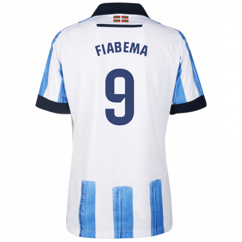 Kvinder Bryan Fiabema #9 Blå Hvid Hjemmebane Spillertrøjer 2023/24 Trøje T-Shirt