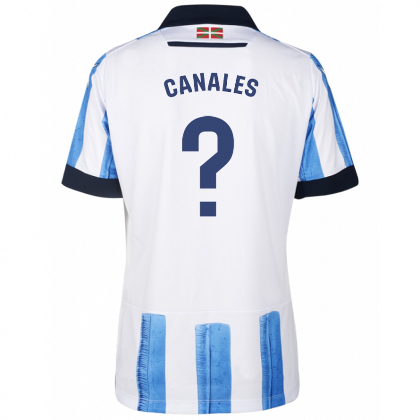 Kvinder Cristian Canales #0 Blå Hvid Hjemmebane Spillertrøjer 2023/24 Trøje T-Shirt