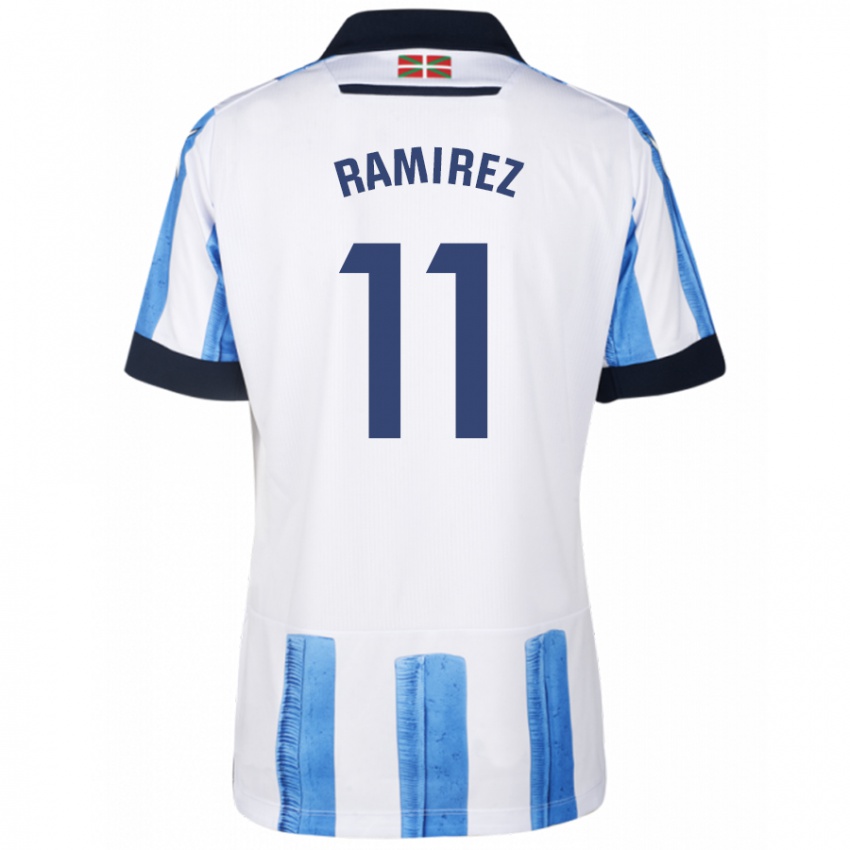 Kvinder Darío Ramirez #11 Blå Hvid Hjemmebane Spillertrøjer 2023/24 Trøje T-Shirt