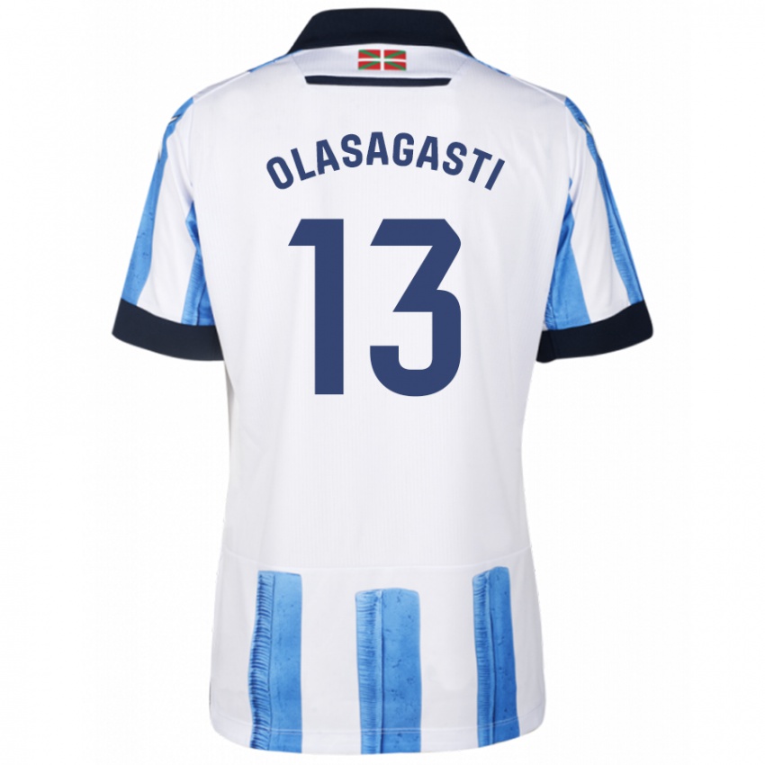 Kvinder Lander Olasagasti #13 Blå Hvid Hjemmebane Spillertrøjer 2023/24 Trøje T-Shirt