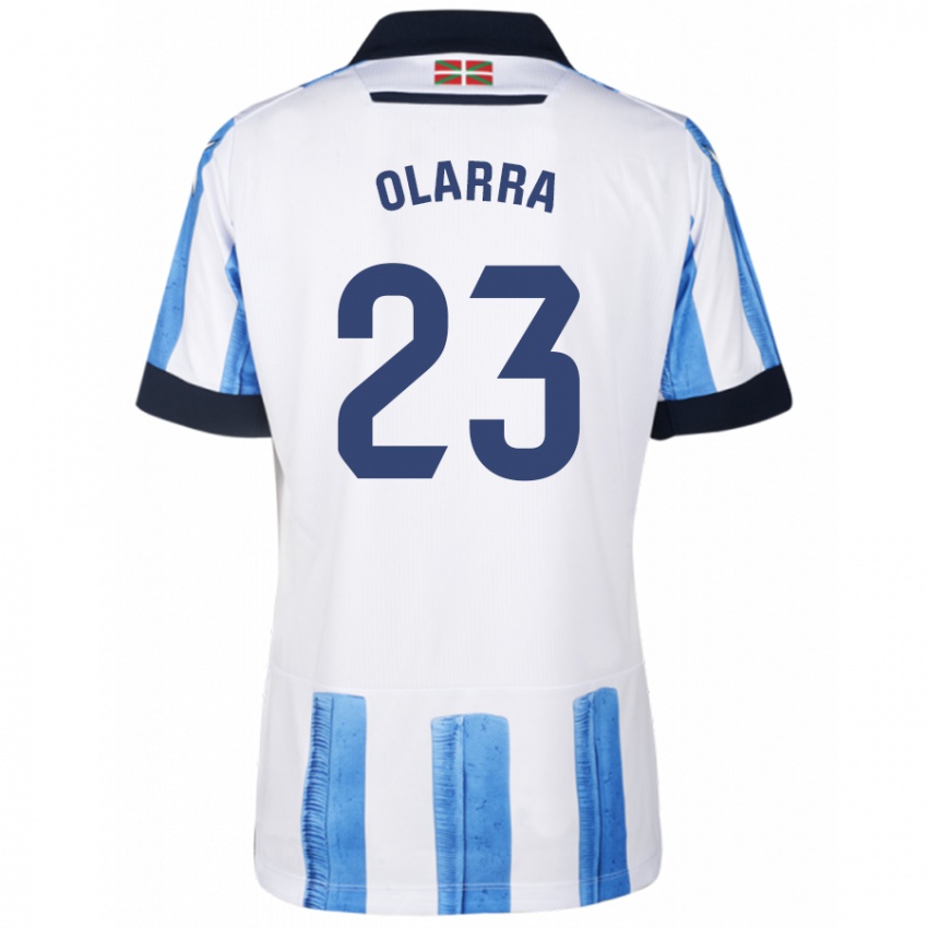 Kvinder Aimar Olarra #23 Blå Hvid Hjemmebane Spillertrøjer 2023/24 Trøje T-Shirt