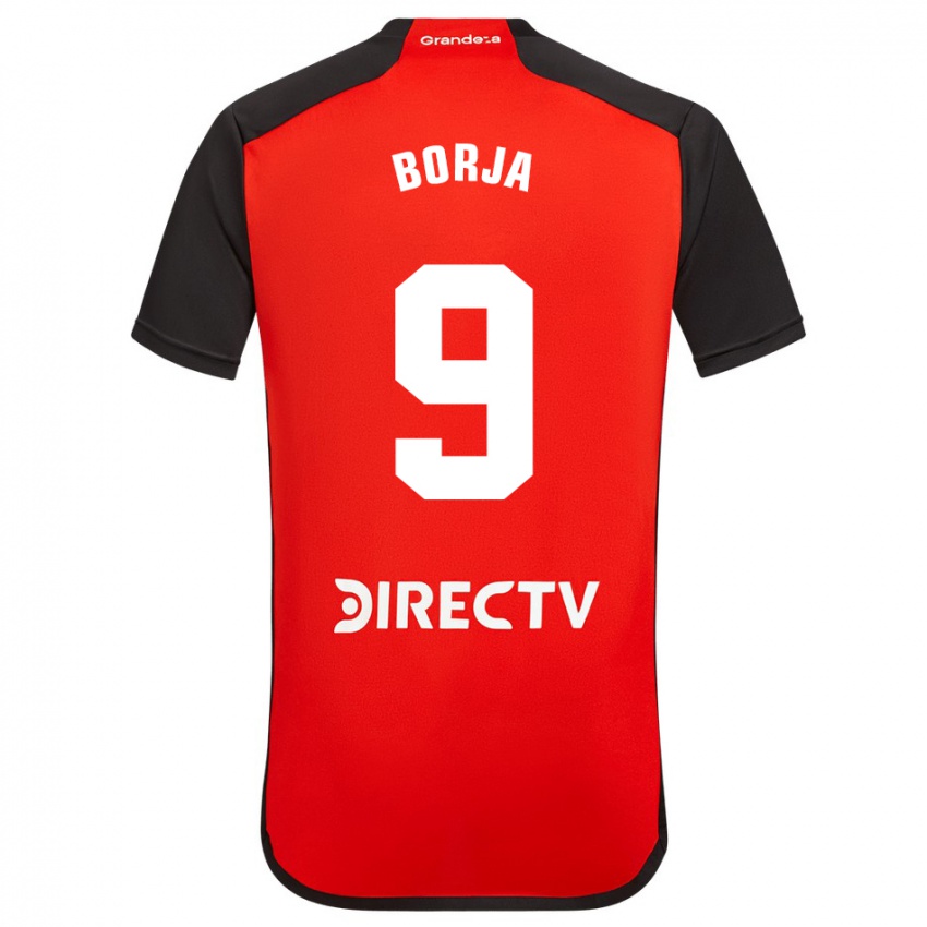 Kvinder Miguel Borja #9 Rød Udebane Spillertrøjer 2023/24 Trøje T-Shirt