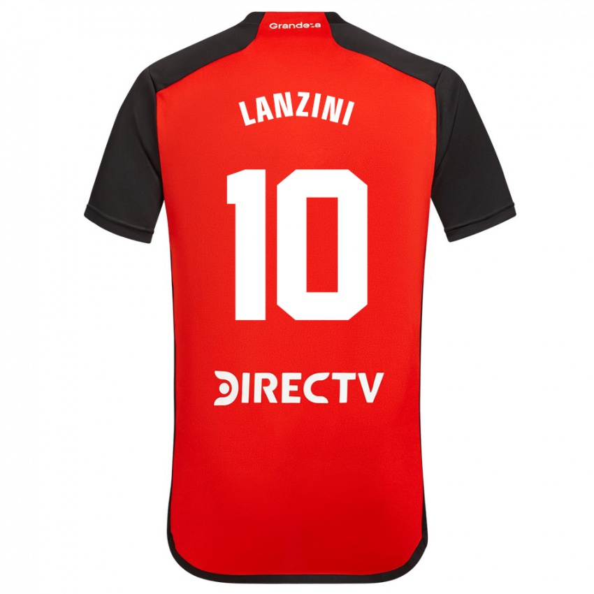 Kvinder Manuel Lanzini #10 Rød Udebane Spillertrøjer 2023/24 Trøje T-Shirt