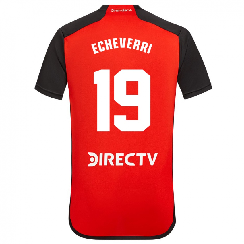 Kvinder Claudio Echeverri #19 Rød Udebane Spillertrøjer 2023/24 Trøje T-Shirt