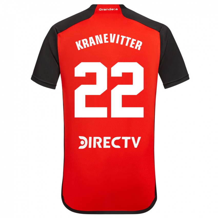 Kvinder Matías Kranevitter #22 Rød Udebane Spillertrøjer 2023/24 Trøje T-Shirt