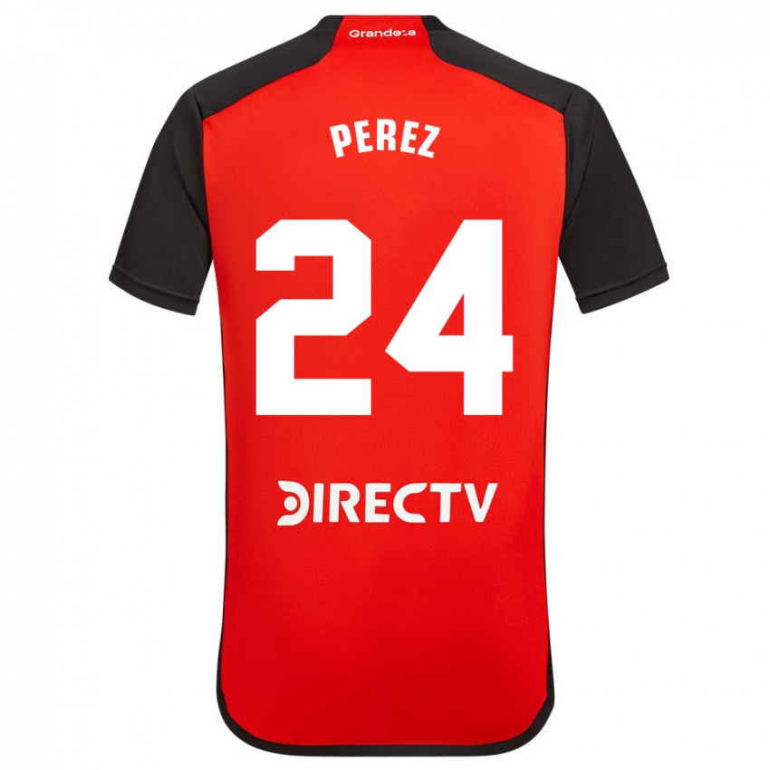 Kvinder Enzo Perez #24 Rød Udebane Spillertrøjer 2023/24 Trøje T-Shirt