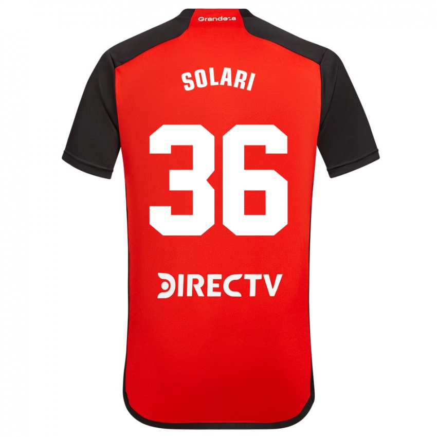 Kvinder Pablo Solari #36 Rød Udebane Spillertrøjer 2023/24 Trøje T-Shirt