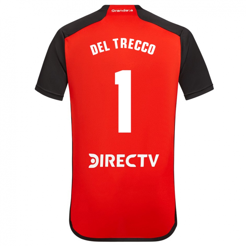 Kvinder Martina Del Trecco #1 Rød Udebane Spillertrøjer 2023/24 Trøje T-Shirt