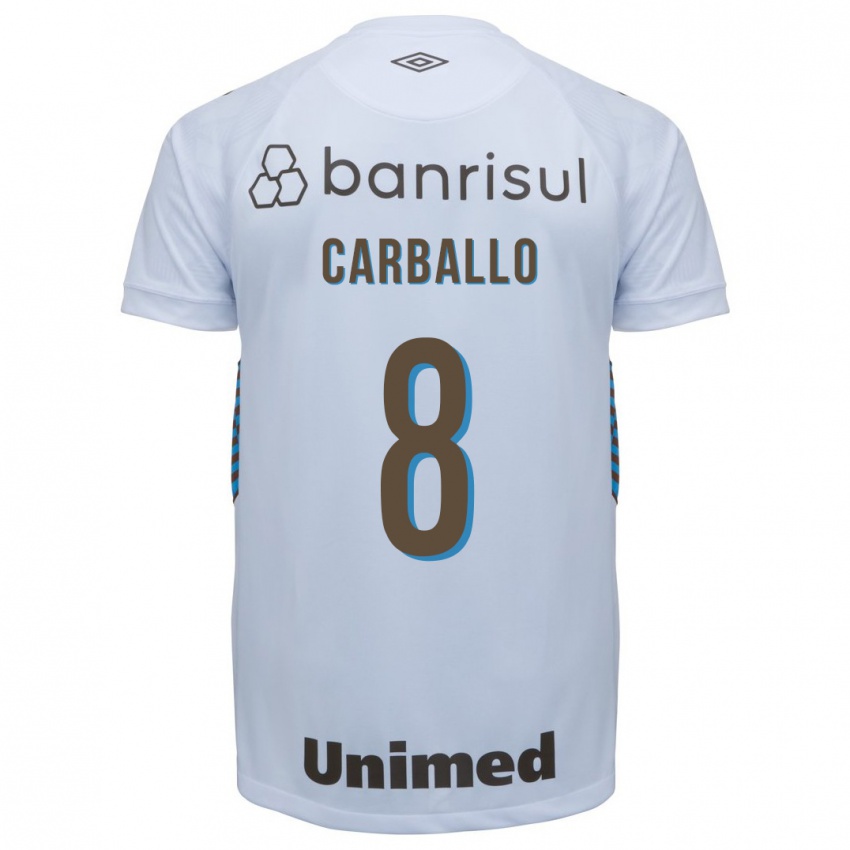 Kvinder Felipe Carballo #8 Hvid Udebane Spillertrøjer 2023/24 Trøje T-Shirt