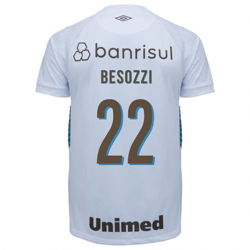 Kvinder Lucas Besozzi #22 Hvid Udebane Spillertrøjer 2023/24 Trøje T-Shirt