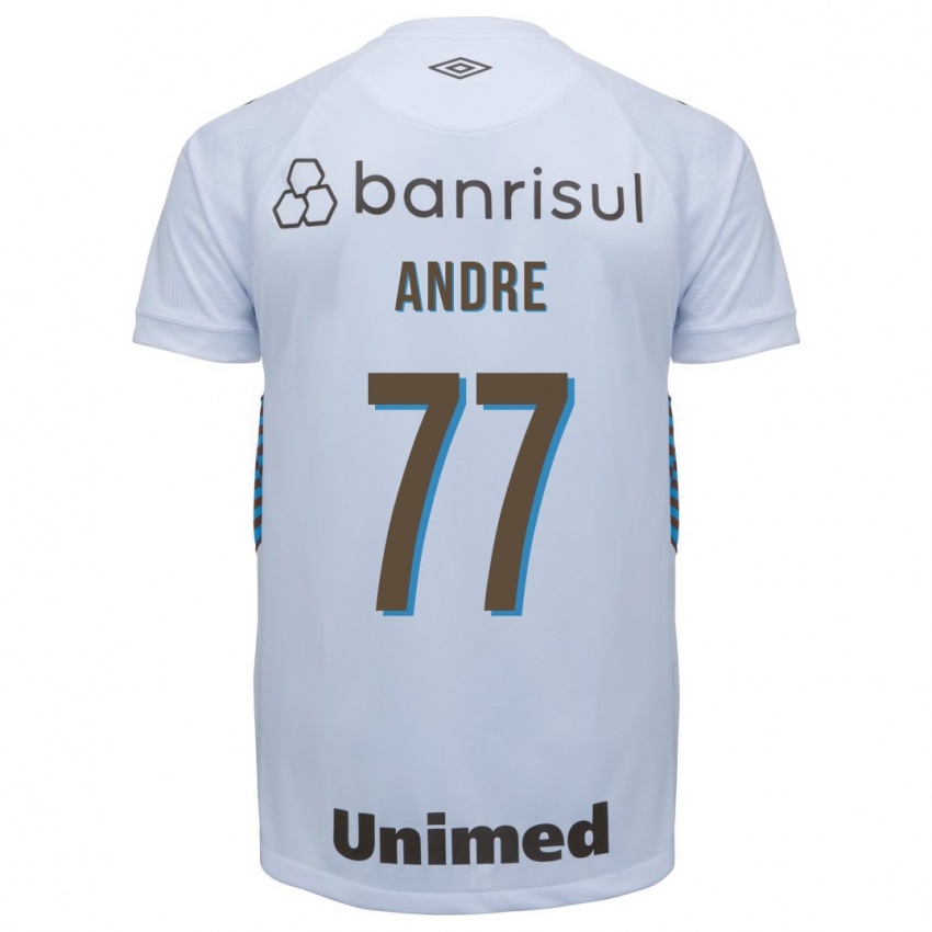 Kvinder André #77 Hvid Udebane Spillertrøjer 2023/24 Trøje T-Shirt