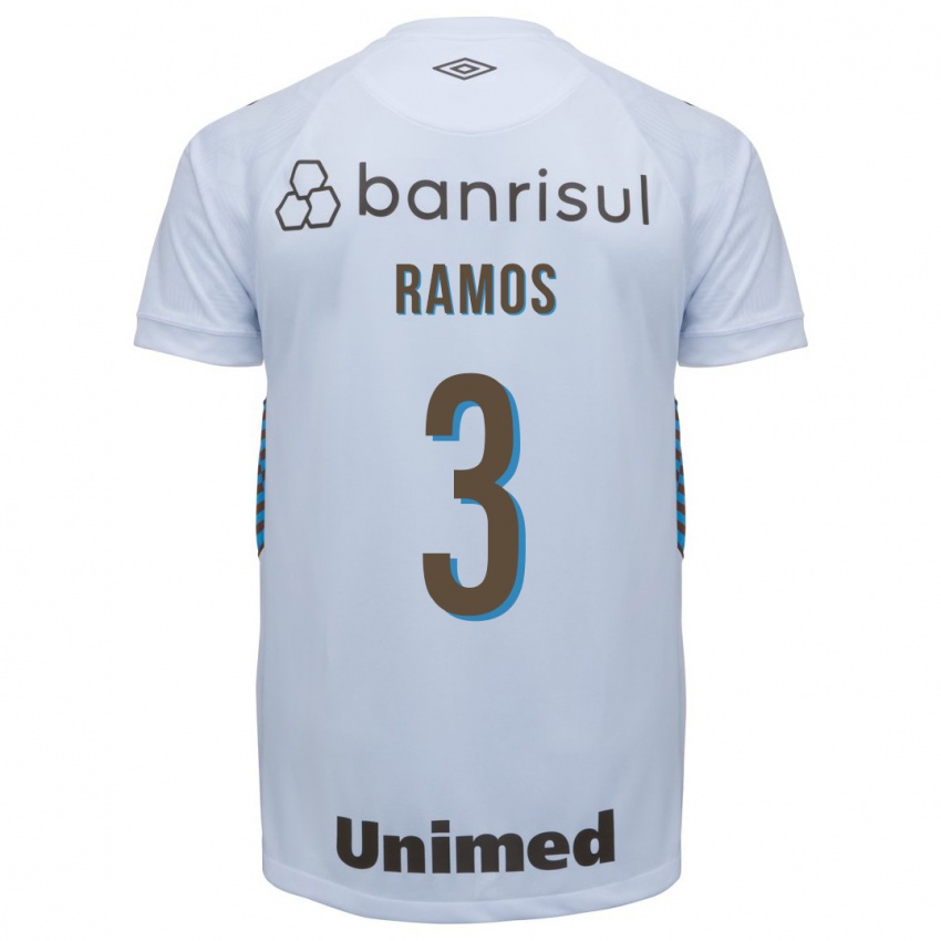 Kvinder João Ramos #3 Hvid Udebane Spillertrøjer 2023/24 Trøje T-Shirt