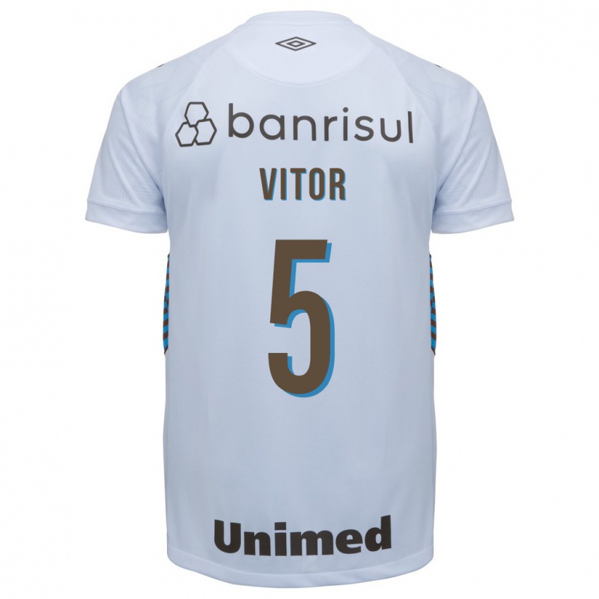 Kvinder João Vitor #5 Hvid Udebane Spillertrøjer 2023/24 Trøje T-Shirt