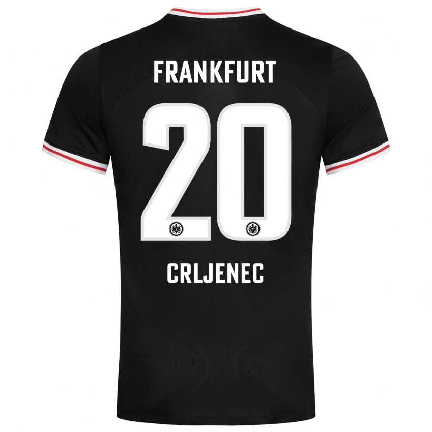 Kvinder Dominik Crljenec #20 Sort Udebane Spillertrøjer 2023/24 Trøje T-Shirt