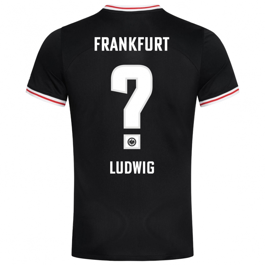 Kvinder Finn Ludwig #0 Sort Udebane Spillertrøjer 2023/24 Trøje T-Shirt