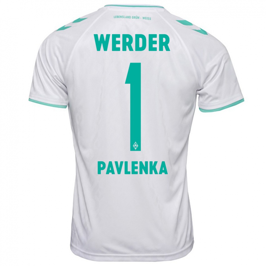 Kvinder Jiri Pavlenka #1 Hvid Udebane Spillertrøjer 2023/24 Trøje T-Shirt