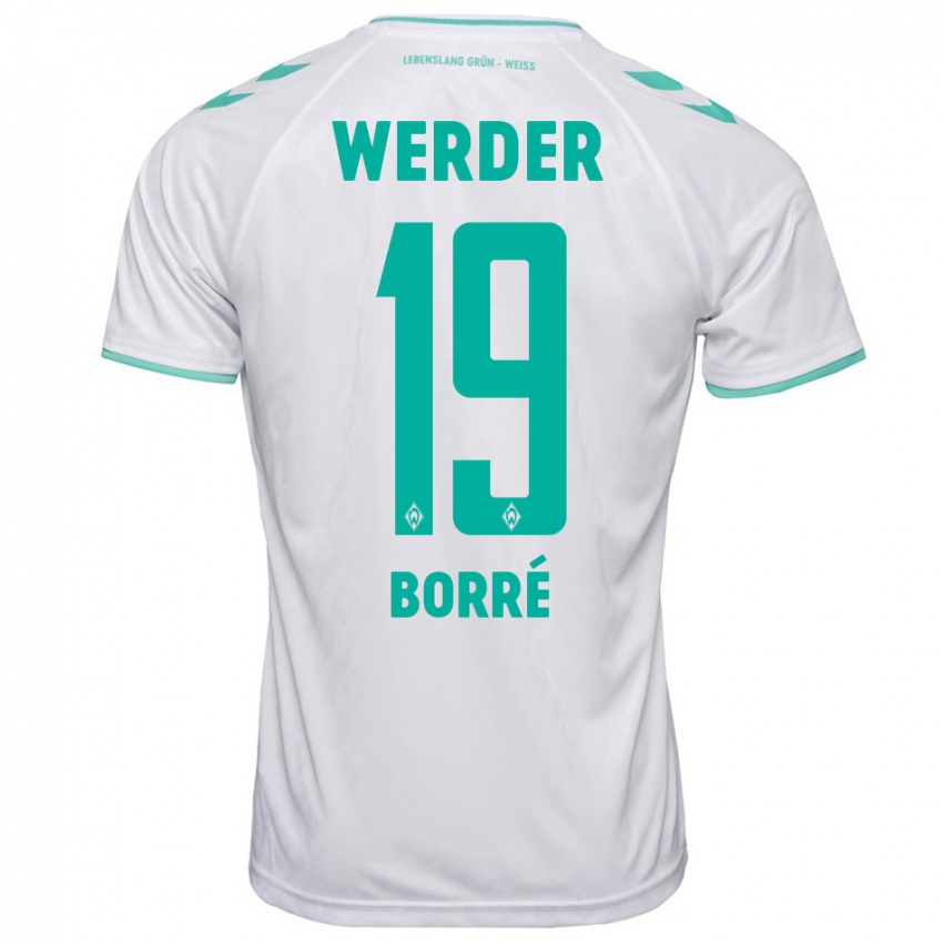 Kvinder Rafael Borre #19 Hvid Udebane Spillertrøjer 2023/24 Trøje T-Shirt