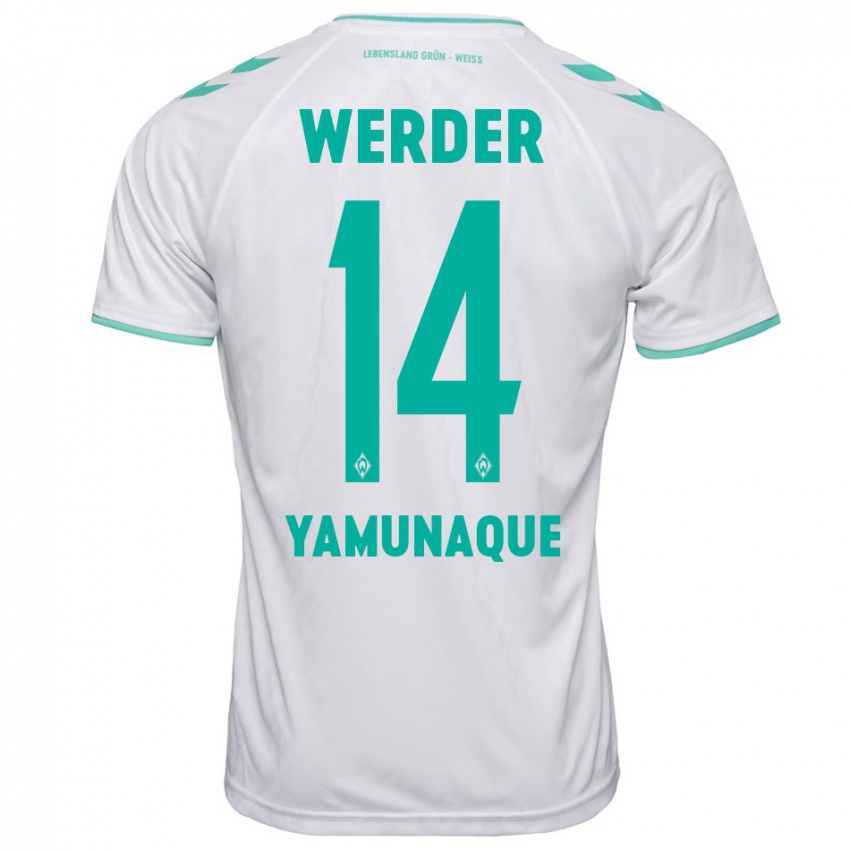 Kvinder Rafael Pascual Ramirez Yamunaque #14 Hvid Udebane Spillertrøjer 2023/24 Trøje T-Shirt