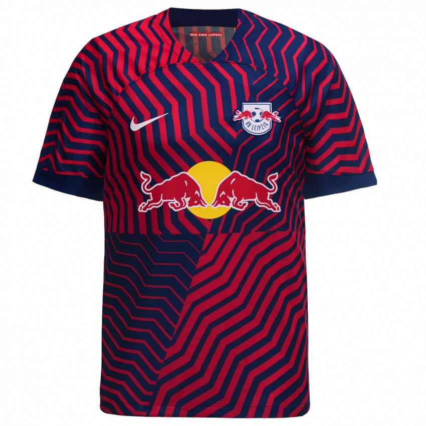 Kvinder Xavi Simons #20 Blå Rød Udebane Spillertrøjer 2023/24 Trøje T-Shirt