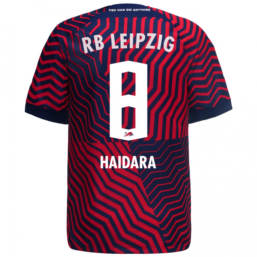 Kvinder Amadou Haidara #8 Blå Rød Udebane Spillertrøjer 2023/24 Trøje T-Shirt