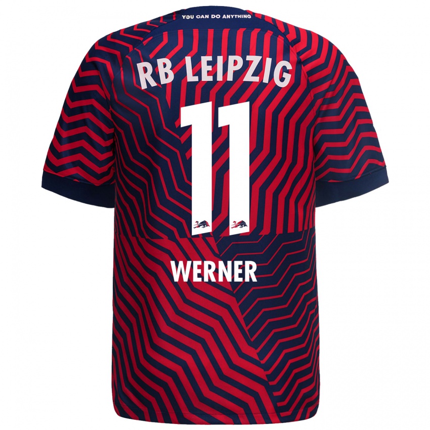 Kvinder Timo Werner #11 Blå Rød Udebane Spillertrøjer 2023/24 Trøje T-Shirt