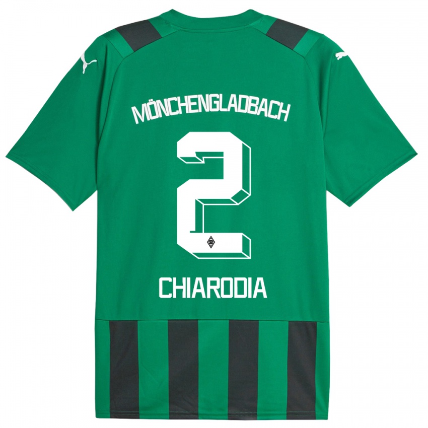 Kvinder Fabio Chiarodia #2 Sort Grøn Udebane Spillertrøjer 2023/24 Trøje T-Shirt