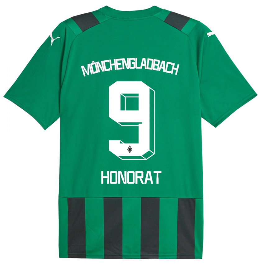 Kvinder Franck Honorat #9 Sort Grøn Udebane Spillertrøjer 2023/24 Trøje T-Shirt