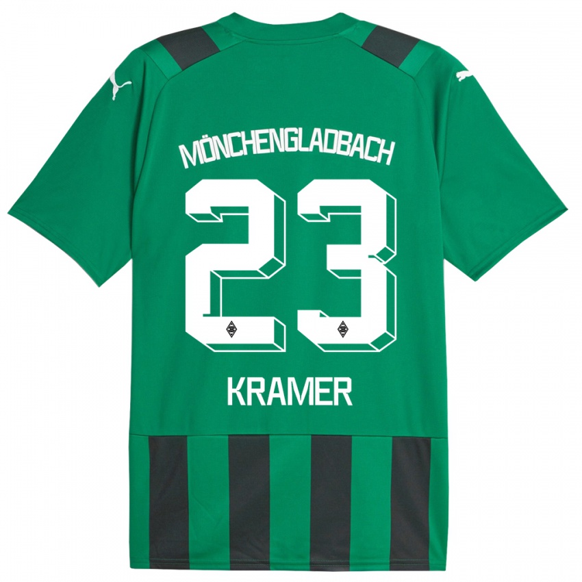Kvinder Christoph Kramer #23 Sort Grøn Udebane Spillertrøjer 2023/24 Trøje T-Shirt