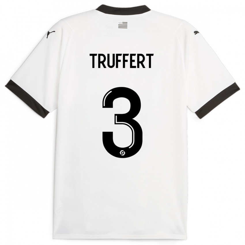 Kvinder Adrien Truffert #3 Hvid Udebane Spillertrøjer 2023/24 Trøje T-Shirt