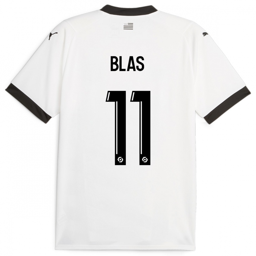 Kvinder Ludovic Blas #11 Hvid Udebane Spillertrøjer 2023/24 Trøje T-Shirt