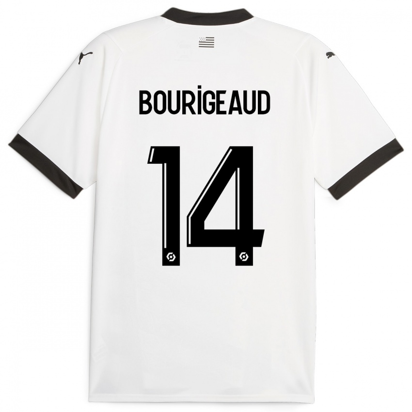Kvinder Benjamin Bourigeaud #14 Hvid Udebane Spillertrøjer 2023/24 Trøje T-Shirt