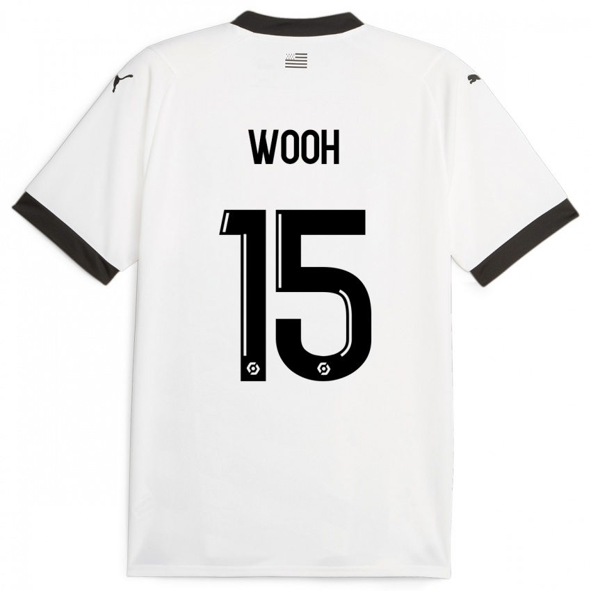 Kvinder Christopher Wooh #15 Hvid Udebane Spillertrøjer 2023/24 Trøje T-Shirt