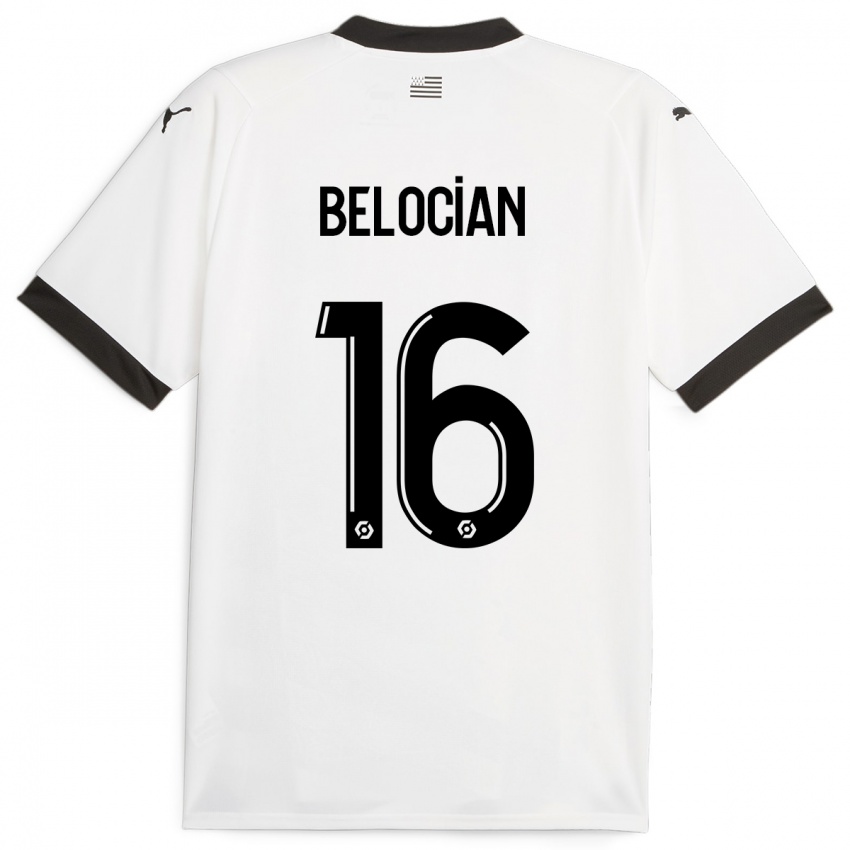 Kvinder Jeanuël Belocian #16 Hvid Udebane Spillertrøjer 2023/24 Trøje T-Shirt