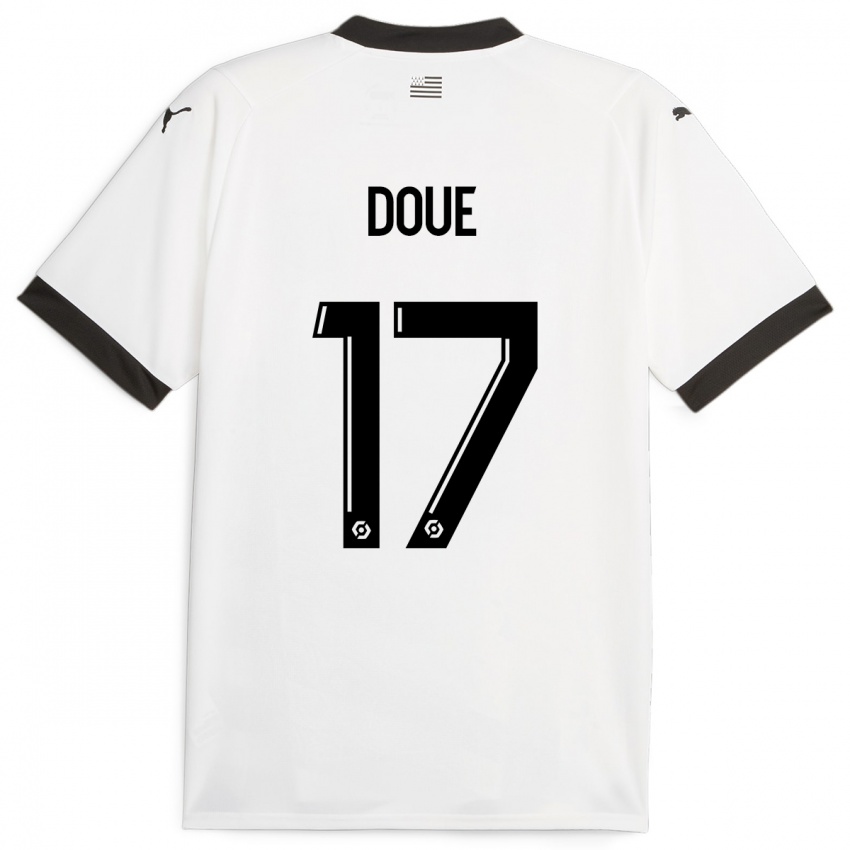 Kvinder Guéla Doué #17 Hvid Udebane Spillertrøjer 2023/24 Trøje T-Shirt