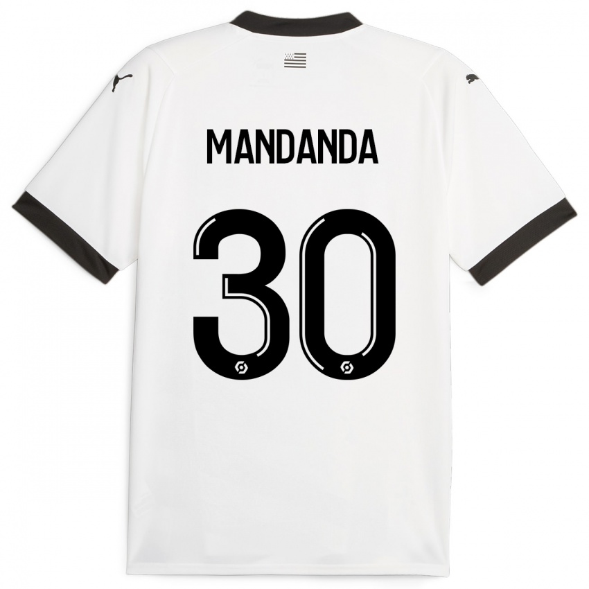 Kvinder Steve Mandanda #30 Hvid Udebane Spillertrøjer 2023/24 Trøje T-Shirt